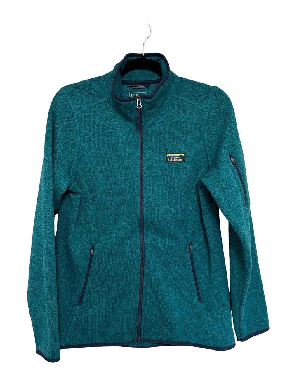 L.L. Bean Women's L.L.Bean Sweater Fleece Full-Zip Jacket in Teal - Size M